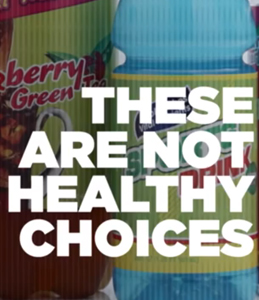 Targeting healthy-sounding sweetened drinks